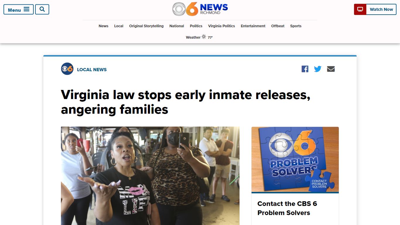 Virginia law stops early inmate releases, angering families - WTVR